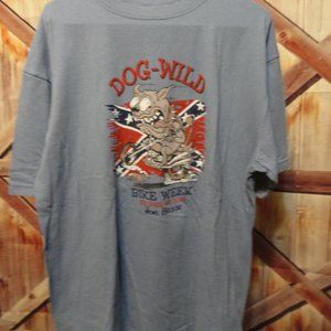 Joe Boxer Bike week~Big Dogs & Hogs graphic T~EUC~cute~onesided~